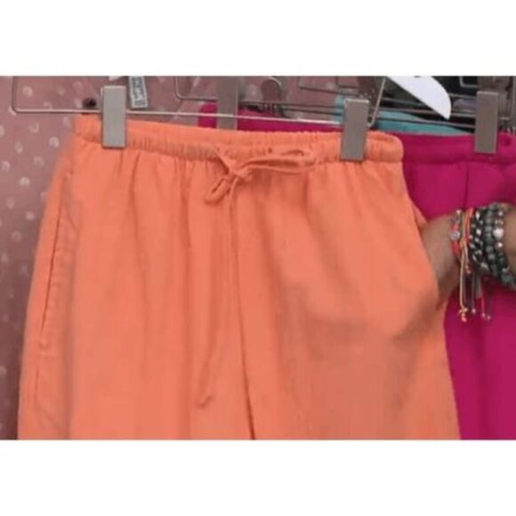 Denim & Co Womens 3X Regular Classic Waist Gauze Pants Medium Gray Drawstring NW - Picture 7 of 7